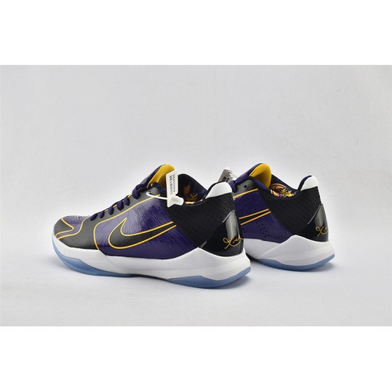 Nike Kobe 5 Black Mamba Mens Bryant Champ Lakers Mamba Week Purple Black Basketball Shoes  CD4991 500