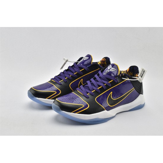 Nike Kobe 5 Black Mamba Mens Bryant Champ Lakers Mamba Week Purple Black Basketball Shoes  CD4991 500