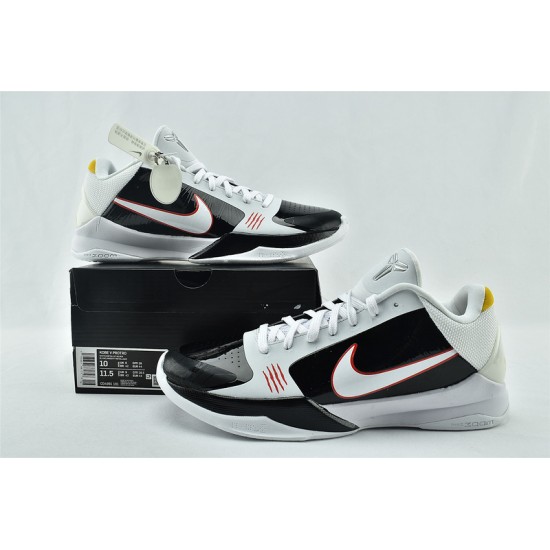 Nike Kobe 5 Black Mamba Mens Protro Alternate Bruce Lee White Black Red Basketball Shoes  CD4991 101