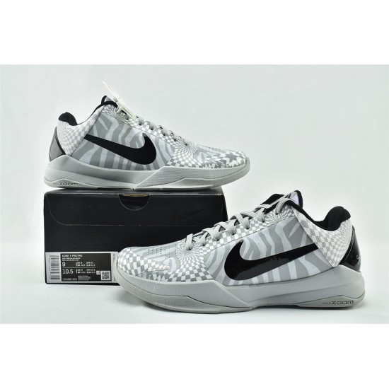 Nike Kobe 5 Black Mamba Mens Protro Gray Black Basektball Shoes CD4991 003