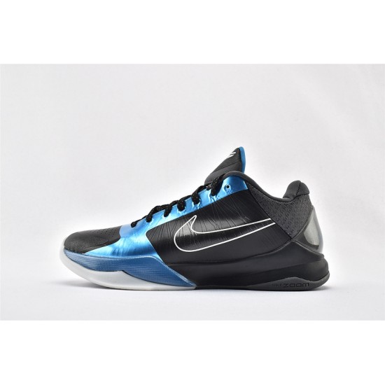 Nike Kobe 5 Black Mamba Mens Protro The Dark Knight Blue Black Kobe Bryant Basketball Shoes  386429 001