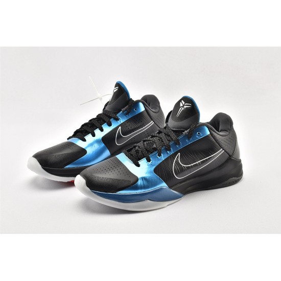 Nike Kobe 5 Black Mamba Mens Protro The Dark Knight Blue Black Kobe Bryant Basketball Shoes  386429 001