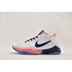 Nike Kobe 5 Black Mamba Mens Protro White Pink Blue Basektball Shoes CD4991 600 