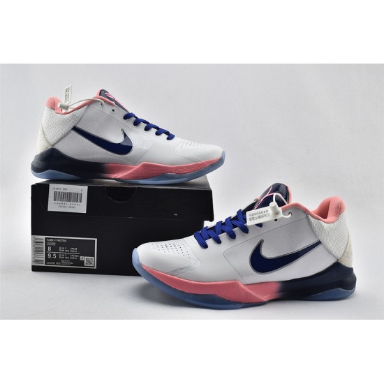 Nike Kobe 5 Black Mamba Mens Protro White Pink Blue Basektball Shoes CD4991 600