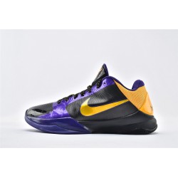 Nike Kobe 5 Black Mamba Mens Retro Lakersway Black Purple Yellow Gold Basketball Shoes   386430 071 