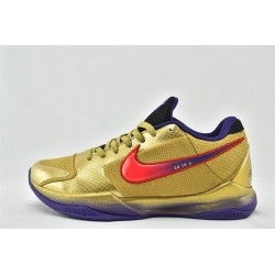 Nike Kobe 5 Black Mamba Mens Undefeated Hall of Fame Metallic Gold Field Purple Red DA6809 700 