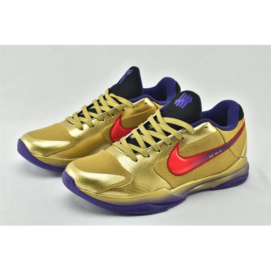 Nike Kobe 5 Black Mamba Mens Undefeated Hall of Fame Metallic Gold Field Purple Red DA6809 700