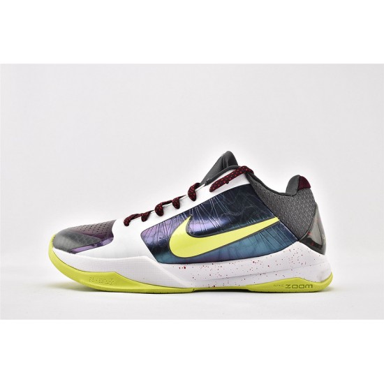 Nike Kobe 5 Black Mamba Mens White Cyber Dark Grey Bright Crimson CD4991 100