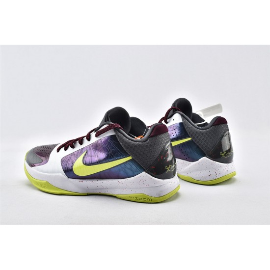 Nike Kobe 5 Black Mamba Mens White Cyber Dark Grey Bright Crimson CD4991 100