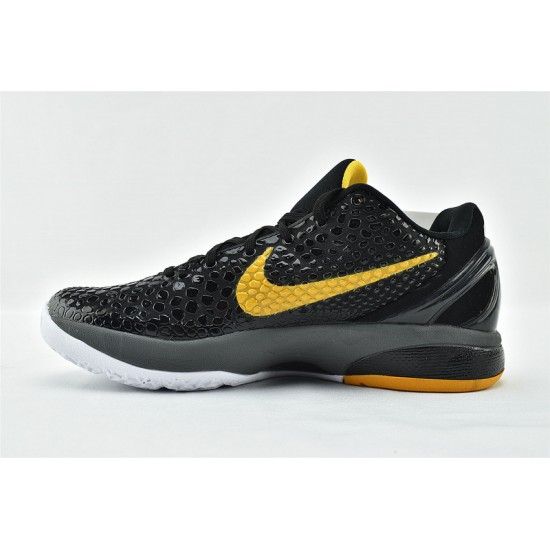 Nike Kobe 6 Black Mamba Black Del Sol Metallic Gold Mens Basketball Shoes 436311 002