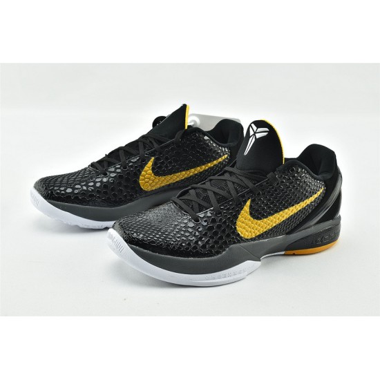 Nike Kobe 6 Black Mamba Black Del Sol Metallic Gold Mens Basketball Shoes 436311 002