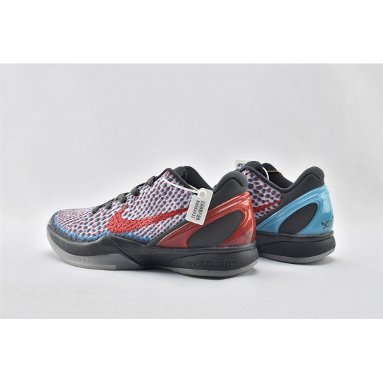 Nike Kobe 6 Black Mamba Dark Grey Daring Red Chlorine Blue Basketball Shoes DD2305 003