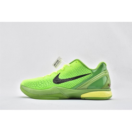 Nike Kobe 6 Black Mamba Grinch Green Apple Volt Crimson Black Mens Basketball Shoes CW2190 300