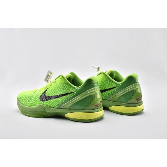 Nike Kobe 6 Black Mamba Grinch Green Apple Volt Crimson Black Mens Basketball Shoes CW2190 300