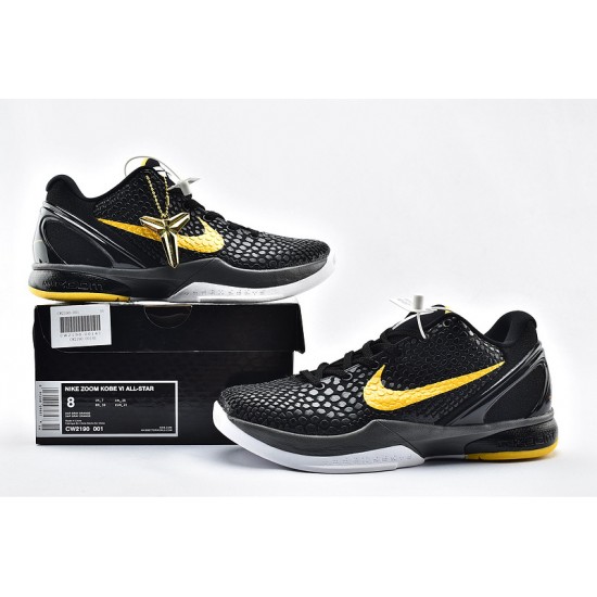 Nike Kobe 6 Black Mamba Protro Black Del Sol Dark Grey White Mens CW2190 001