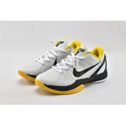 Nike Kobe 6 Black Mamba White Del Sol Basketball Shoes Mens CW2190 100 