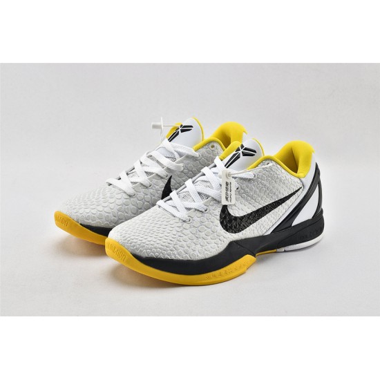 Nike Kobe 6 Black Mamba White Del Sol Basketball Shoes Mens CW2190 100