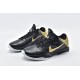 Nike Zoom Kobe 5 Black Metallic Gold White Basketball Shoes Mens 386429 008