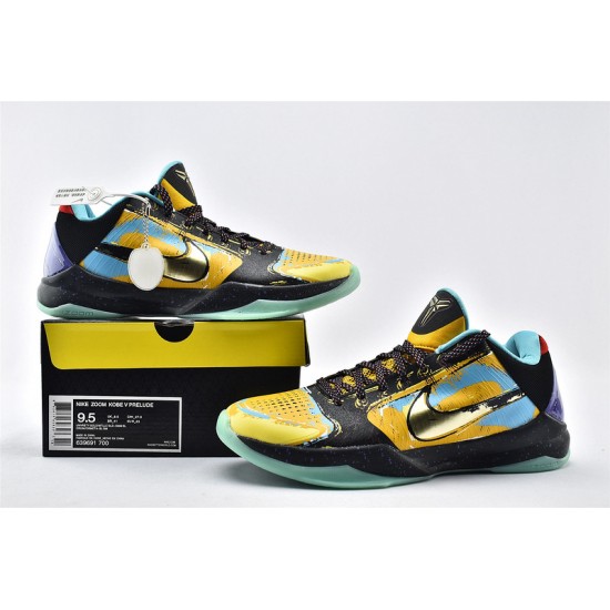 Nike Zoom Kobe 5 Prelude Finals MVP Royal Blue Yellow Gold Basketball Shoes Mens 639691 700