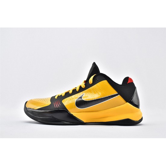 Nike Zoom Kobe 5 Protro Big Stage Bruce Lee Black Yellow Basketball Shoes Mens 386429 701