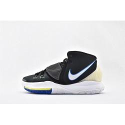 Nike Kyrie 6 EP Shutter Shades Iridescent Swoosh Black White Green Basketball Shoes Mens BQ4631 004 
