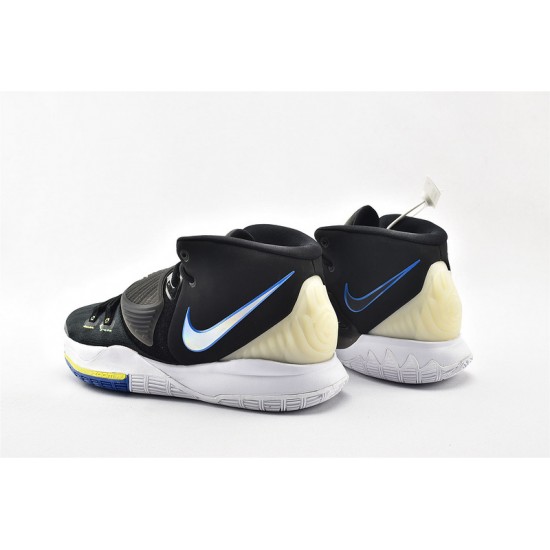 Nike Kyrie 6 EP Shutter Shades Iridescent Swoosh Black White Green Basketball Shoes Mens BQ4631 004
