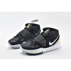 Nike Kyrie 6 EP Shutter Shades Iridescent Swoosh Black White Green Basketball Shoes Mens BQ4631 004 