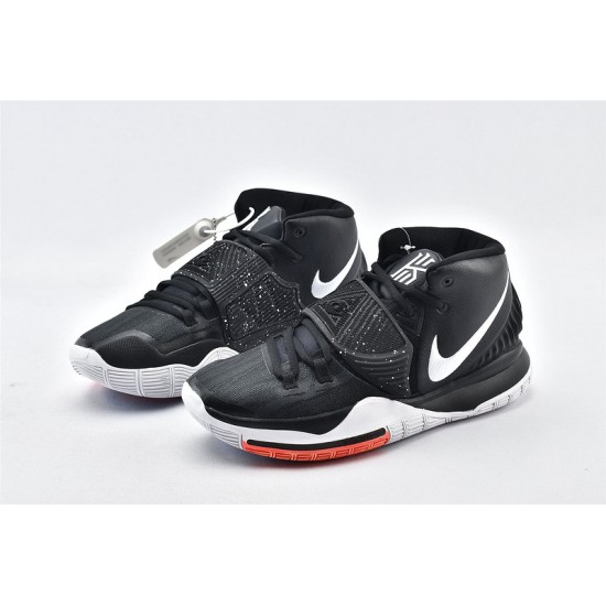 Nike Kyrie 6 Jet Black White Bright Crimson Irving Basketball Shoes Mens BQ4631 001