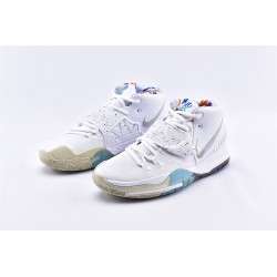 Nike Kyrie 6 Mens EP White Starry Splash Blue Shoes BQ9377 102 