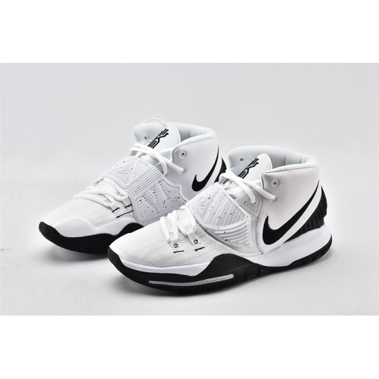 Nike Kyrie 6 Oreo White Black Pure Platinum Kyrie Ivring Basketball Shoes Mens BQ4630 100