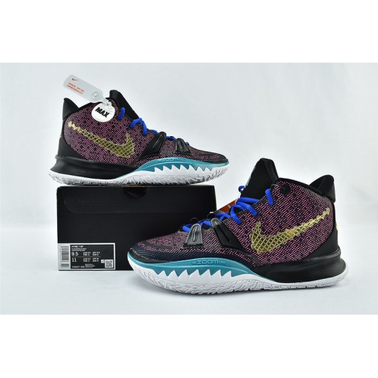 Nike Kyrie 7 Chinese New Year Black Spirit Teal Hyper Pink Metallic Gold Shoes Mens CQ9327 006