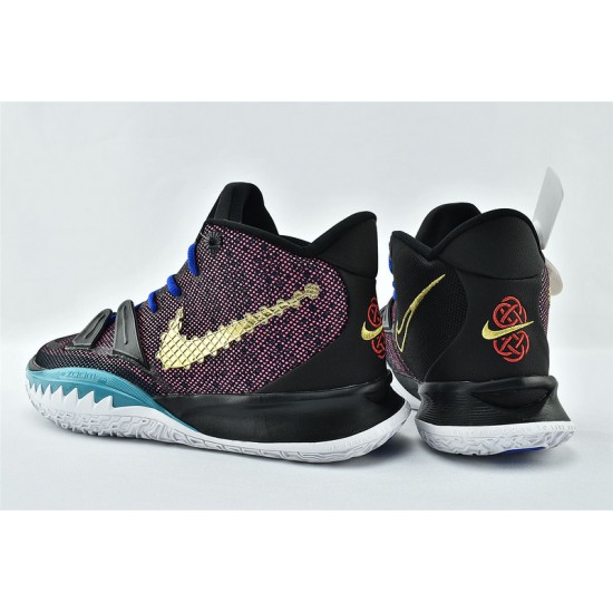 Nike Kyrie 7 Chinese New Year Black Spirit Teal Hyper Pink Metallic Gold Shoes Mens CQ9327 006