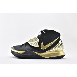 Nike Zoom Kyrie 6 Black Metallic Gold Basketball Shoes Mens BQ4630 501 