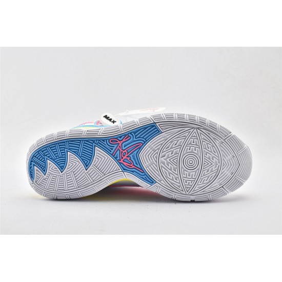 Nike Zoom Kyrie 6 EP Neon Graffiti White Blue Fury Opti Yellow Basketball Shoes Mens BQ4631 101