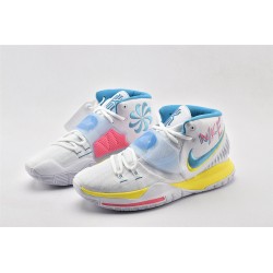 Nike Zoom Kyrie 6 EP Neon Graffiti White Blue Fury Opti Yellow Basketball Shoes Mens BQ4631 101 