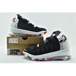 Nike Lebron 18 Black Pink White Multi Color Basketball Shoes Mens CQ9283 002 