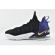 Nike Lebron 18 Mens Lakers Black Metallic Gold Court Purple White Basketball Shoes cq9284 004