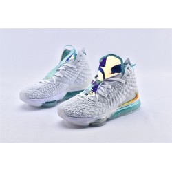 Nike Zoom Lebron 17 Future Air Mens Basketball Shoes White Grey Blue BQ3177 919 