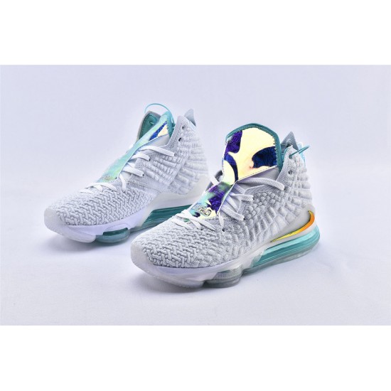 Nike Zoom Lebron 17 Future Air Mens Basketball Shoes White Grey Blue BQ3177 919